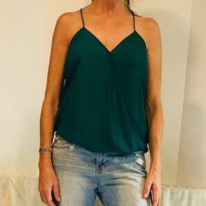 wrap front with spagetti strap tank top